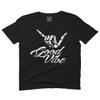 0013. Big Good Vibe Bones Hand Shaka Cool Vintage Hipster Graphic for Men T Shirt (Black 2X-Large) view 1