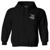 0012. Good Vibe Bones Hand Shaka Cool Vintage Hipster Graphic Sweatshirt Pullover Hoodie (Black, Small) view 1