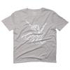 0013. Big Good Vibe Bones Hand Shaka Cool Vintage Hipster Graphic for Men T Shirt (Light Gray 2X-Large)