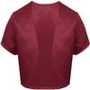 DINGZANCAMO Short Sleeves Jacket Satin Bolero Formal Capes Wraps for Evening Dress 14 Burgundy view 1