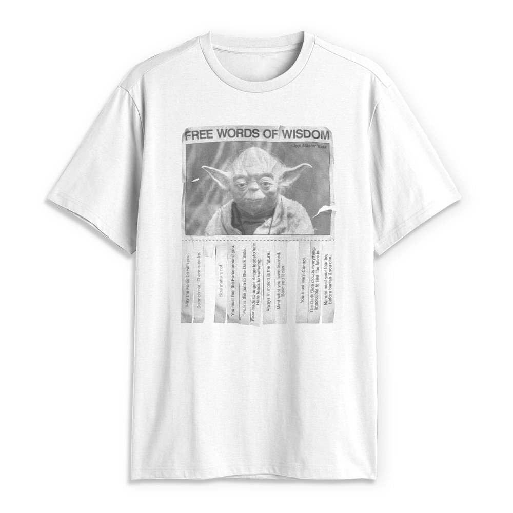 Star Wars Mens Regular Vintage Inspired Graphic Tees T-Shirt, White, Small