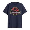 Jurassic Park Men's Classic Movie Logo T-Shirt, Jurassic World Vintage Inspired Shirt, Navy, XX-Large view 1