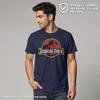 Jurassic Park Men's Classic Movie Logo T-Shirt, Jurassic World Vintage Inspired Shirt, Navy, XX-Large view 2