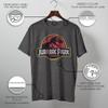 Jurassic Park Men's Classic Movie Logo T-Shirt, Jurassic World Vintage Inspired Shirt, Navy, XX-Large view 3