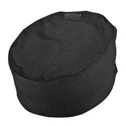 CHEFSKIN Cool MAX Beanie Mesh Top Baker Cook Chef Hat Ultra Light and Cool Also Good for Surgeons DRS MDS (Black)