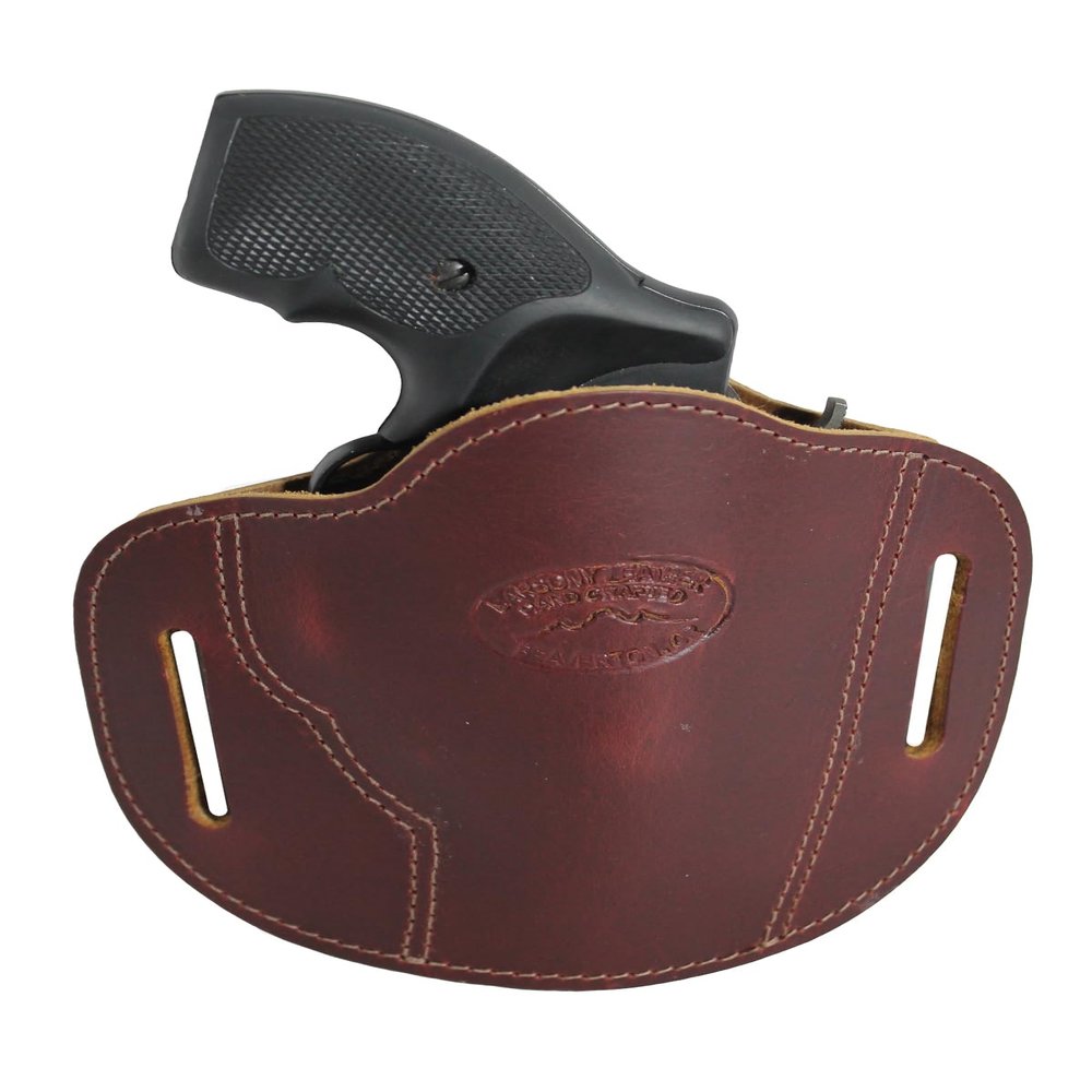 Barsony Burgundy Leather Pancake Slide Holster for EAA WINDICATOR Right