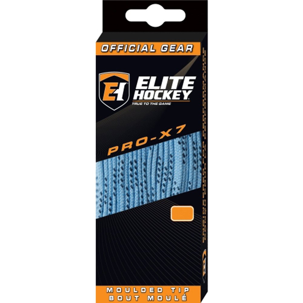 Elite Hockey PRO-X7 Skate Laces (X7-Columbia, 120")