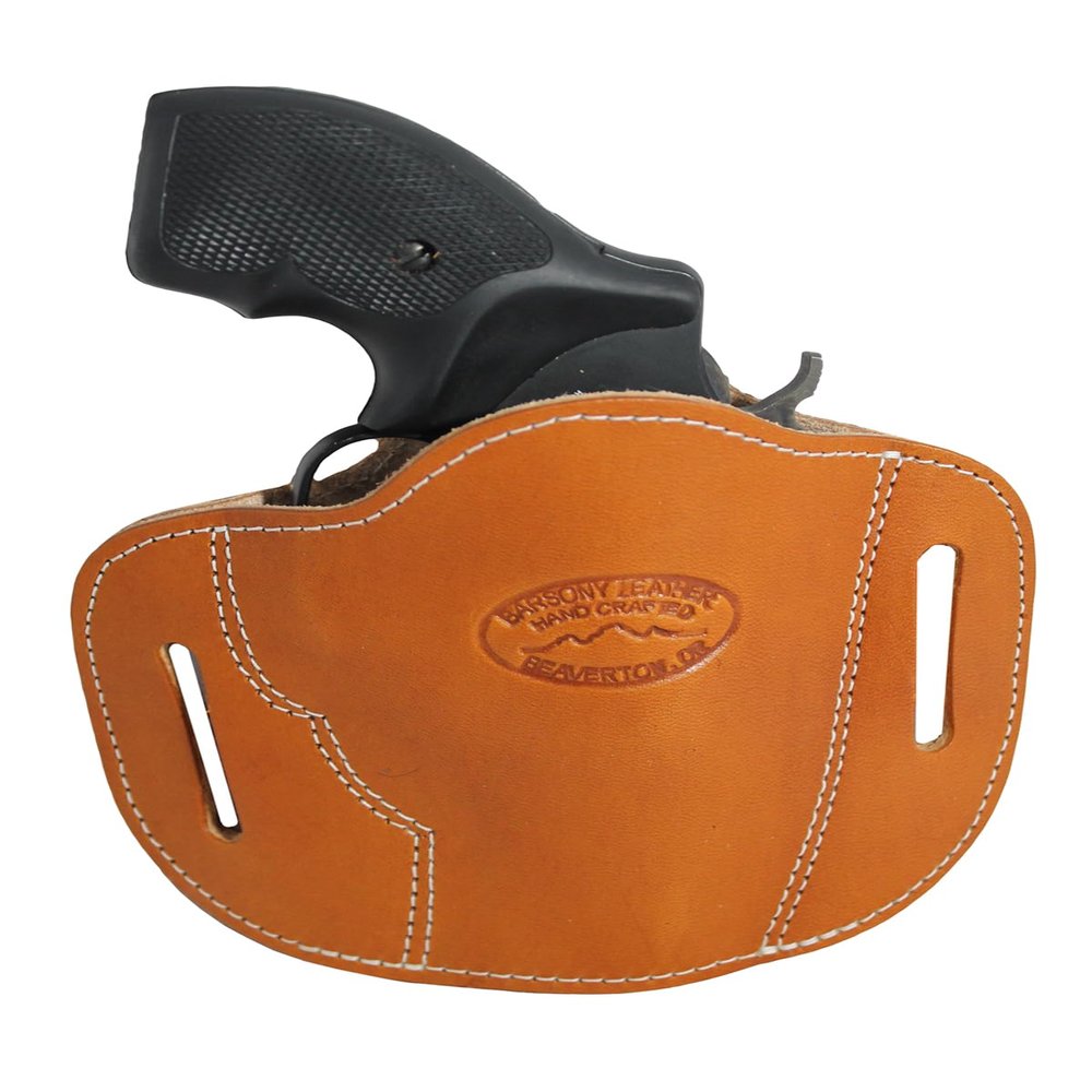 Barsony Saddle Tan Leather Pancake Slide Holster for S&W Bodyguard 38 Left