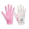 FINGER TEN Women's Lady Weathersof Pro Grip Left and Right Golf Glove Value 2 Pack (2 Pink, Small, Right) view 1