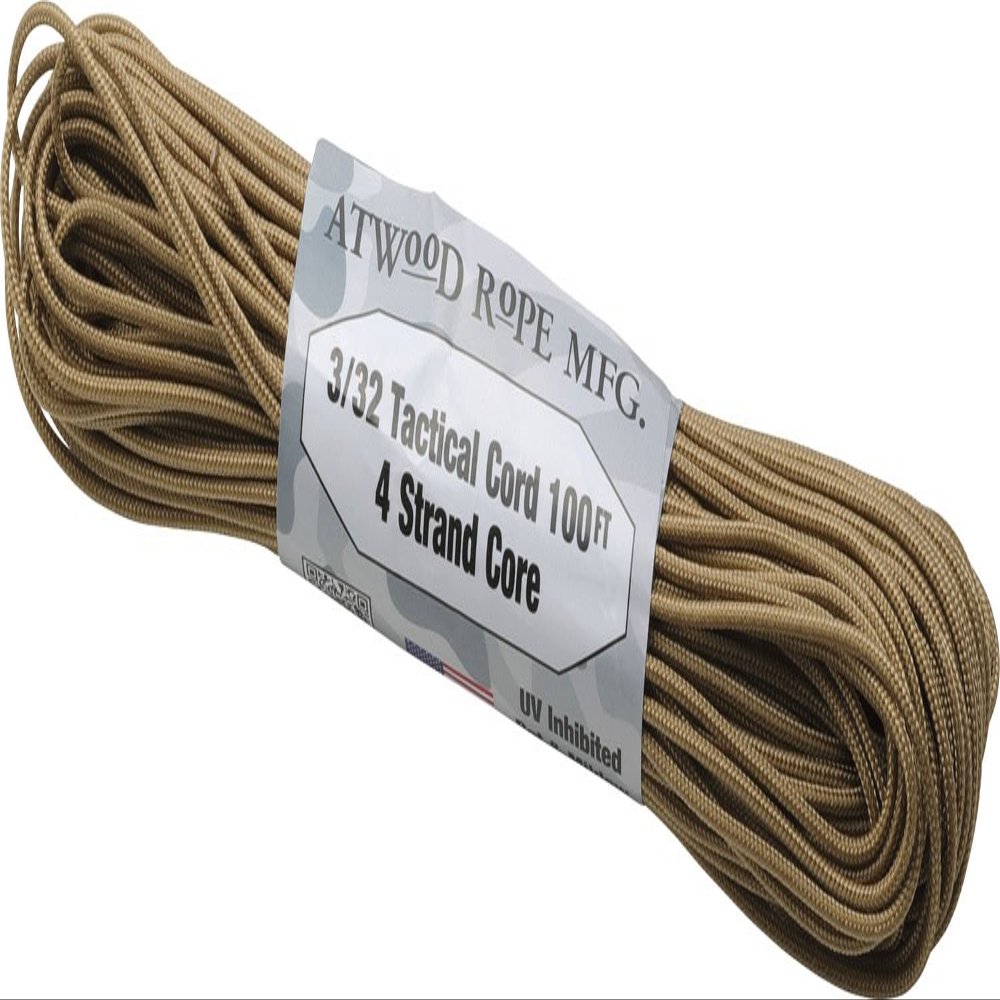 Atwood Rope 44011 Mountain Climbing Outdoor Versatile Rope Tactical Cord Tan 0.09 inch (2.4 mm) Thickness