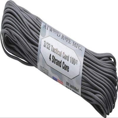 Atwood Rope 44010 Tactical Cord, All-Purpose Rope, Mountain Climbing, Outdoor, Graphite Thickness 0.1 inches (2.4 mm), Genuine Japanese Product