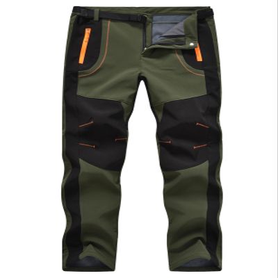 TBMPOY Men's Snow Ski Hiking Pants Waterproof Winter Fleece Lined Pants Camping Skiing Ice Fishing Pants with Belt 02 Thick Green S