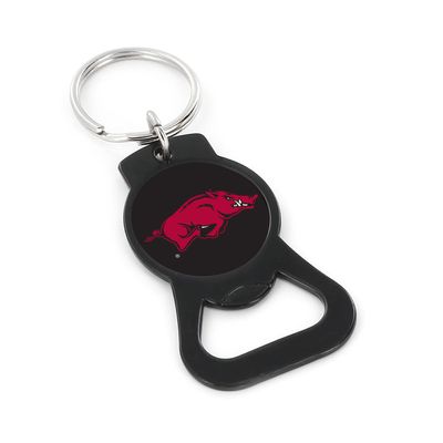 Aminco NCAA Arkansas Razorbacks Black Bottle Opener Keychain