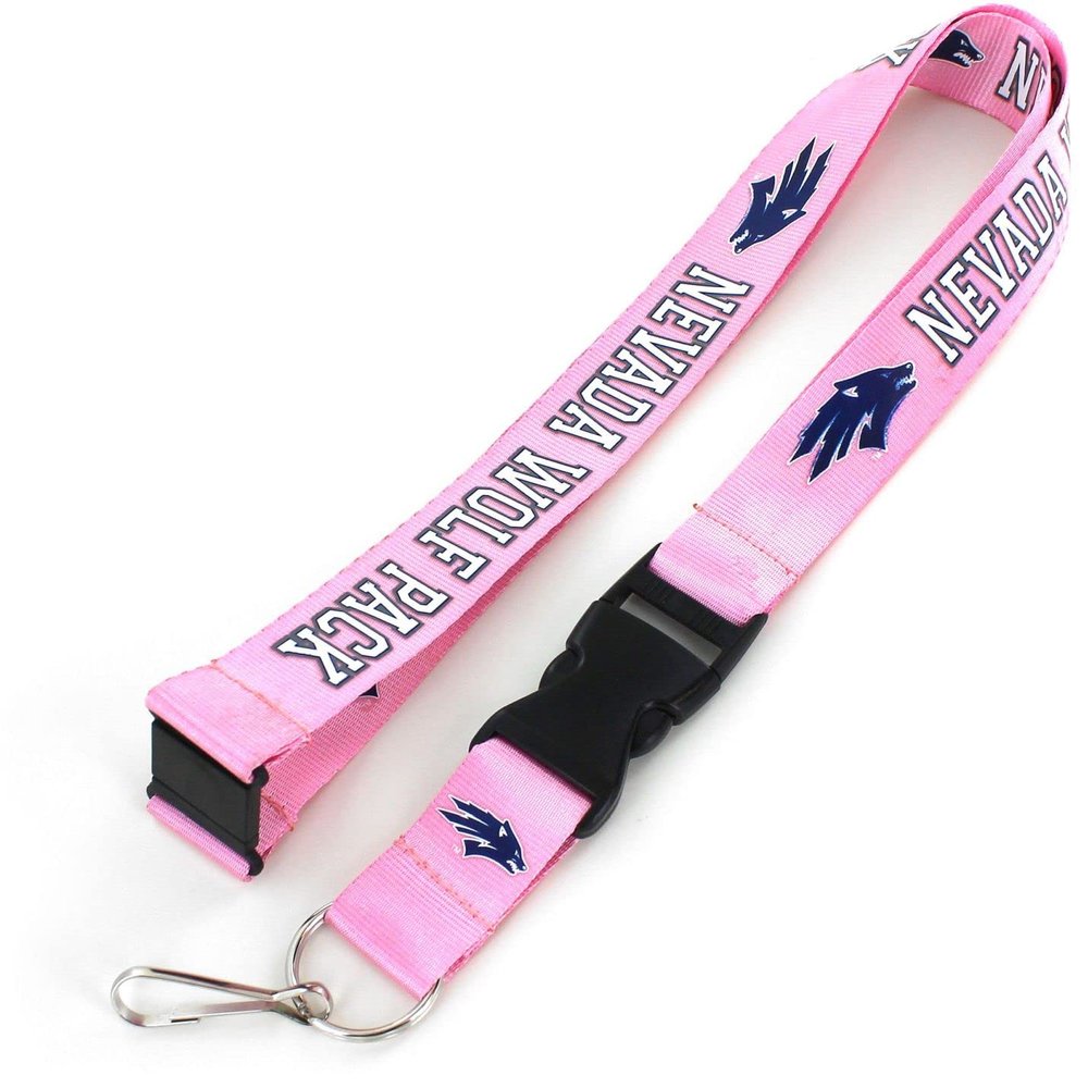 Aminco NCAA Nevada Wolfpack Team Lanyard, Pink