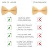 Bow Tie House Boys Classic Pre-Tied Bow Tie Formal Solid Tuxedo (Medium, Eggnog Beige) view 3