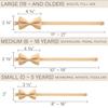 Bow Tie House Boys Classic Pre-Tied Bow Tie Formal Solid Tuxedo (Medium, Eggnog Beige) view 4
