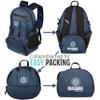 TRIPPED Travel Gear Traveling Backpack- Foldable collapsible lightweight backpack for travel (Blue) 35 liters view 2