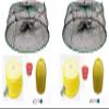 2-Pack of KUFA Sports Tower Style Prawn Trap with 400' Rope, Yellow Float and Vented Bait Jar Combo (CT77+PAP3) X2 view 1