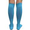 COUVER Knee High Polyester Baseball, Softball, Soccer Multi-Sports Socks, Sky Blue, Large, 1 Pair view 4