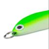 AL's Goldfish Lure Company Saltwater Series Goldfish Fishing Spoons with Hackle Feather and #3/0 VMC J Hook. 1-1/4 oz. - 4-1/2" Overall Length, Charteuse Pearl view 3