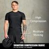 Elite Sports New Item Standard Short Sleeve Compression, Mma, Bjj, No Gi, Cross Training Rash Guard, Medium, Black view 3
