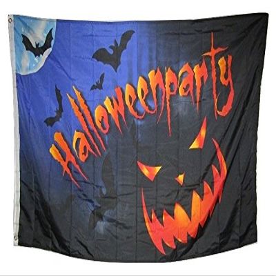 3x5 Happy Halloween Party Jack O Lantern Shadow Rough Tex Knitted Flag 3'x5'