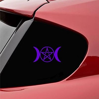 Slap-Art Wiccan Triple Moon Goddess Vinyl Decal Sticker