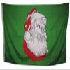 3x5 Merry Christmas Santa Cluas Head Green Rough Tex Knitted Flag 3'x5' Banner