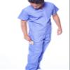 Dagacci Scrubs for Men Set - V-Neck Scrub Top and Cargo Pants - 8 Pockets Men Scrubs Set (XX-Large, Ceil Blue) view 2