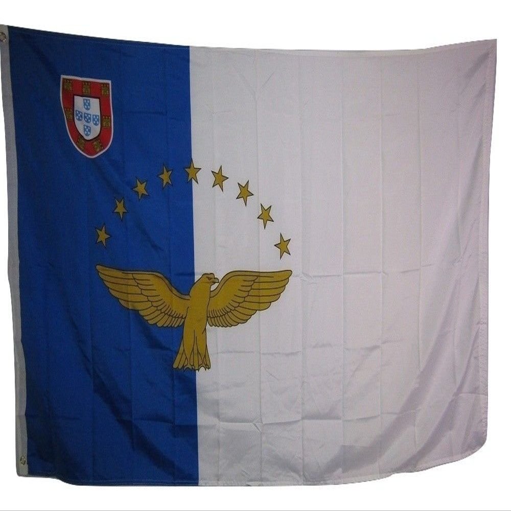 3x5 Azores Crest Eagle Stars Rough Tex Knitted Flag 3'x5' Banner Brass Grommets