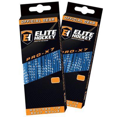Elite Hockey Pro-X7 Skate Laces (DBL, X7-Royal, 120")