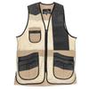 Wild Hare Shooting Gear Range Vest - Khaki with Black Leather (3XL-Large, left) view 1