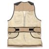 Wild Hare Shooting Gear Range Vest - Khaki with Black Leather (Large, left) view 2
