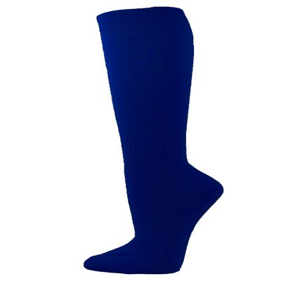 COUVER Youth/Kids Knee High Polyester Sports Athletic Baseball Softball Socks, Blue, 9-12 Years