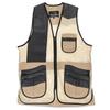 Wild Hare Shooting Gear Range Vest - Khaki with Black Leather (5XL-Large, right) view 1
