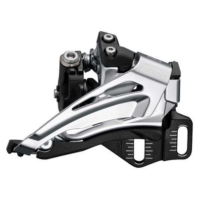 SHIMANO Deore Deore M6025-E Double Front derailleur, E-Type Mount, top Swing, Down Pull