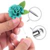 12PCS Flower Men's Lapel Pins Handmade Flower Lapel Pin Boutonniere Pin for Suit Wedding Groom view 3