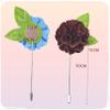 12PCS Flower Men's Lapel Pins Handmade Flower Lapel Pin Boutonniere Pin for Suit Wedding Groom view 4