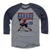 500 LEVEL Aleksander Barkov Tee Shirt (Baseball Tee, XXX-Large, Navy/Heather Gray) - Florida Raglan Tee - Aleksander Barkov Play R view 1
