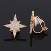 Gold Plated AAA Cubic-Zirconia Star Shaped Clip on Earrings Without Piercing for Women Fashion Cuff Earrings view 2