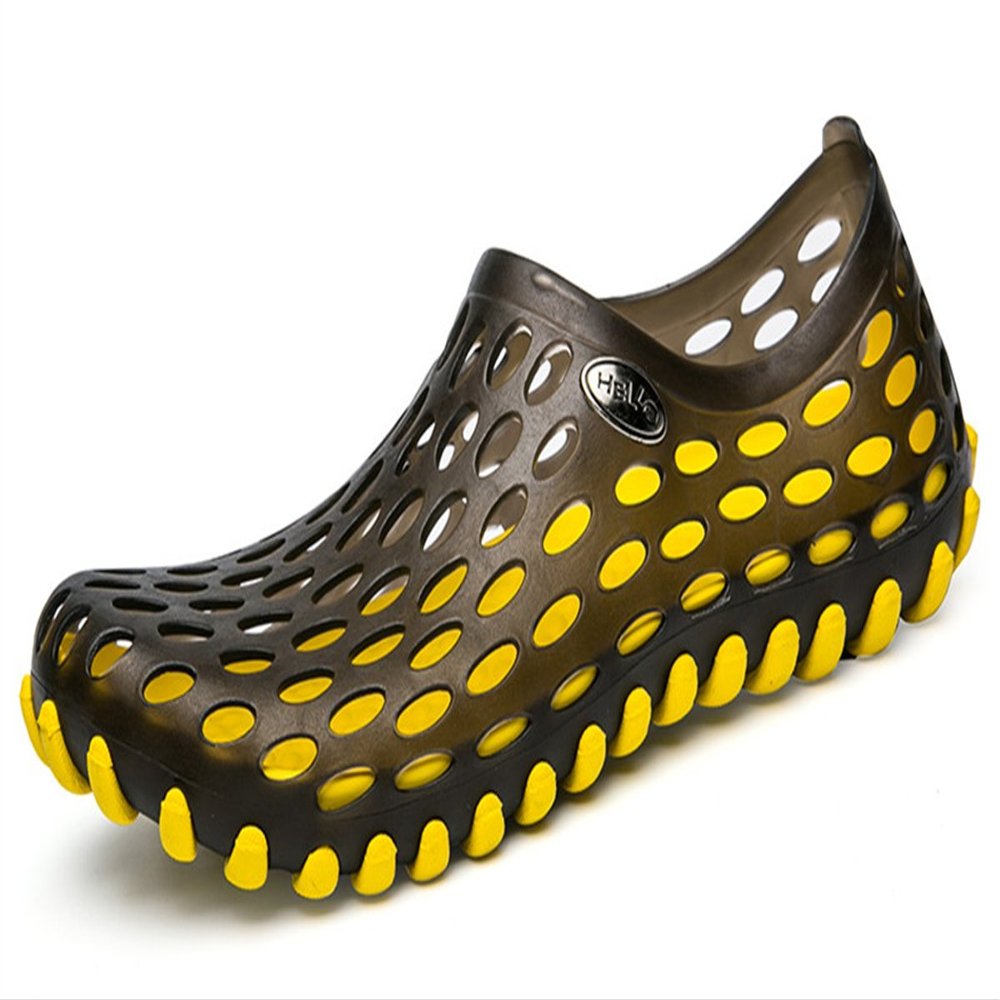 clapzovr Mens Sandals Shower Water Shoes Beach Swim Pool River Shoes Comfort Garden Clogs Yellow 10 D(M) US