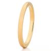 Silly Kings 2mm Tungsten Carbide Wedding Band Yellow Gold Men & Women Shiny Polish Comfort Fit view 1