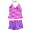 YiZYiF Kids Girls Tankini Bikini 2 Pieces Swimwear Swimming Bathing Suit (5-6, Polka Dots Pink) view 1