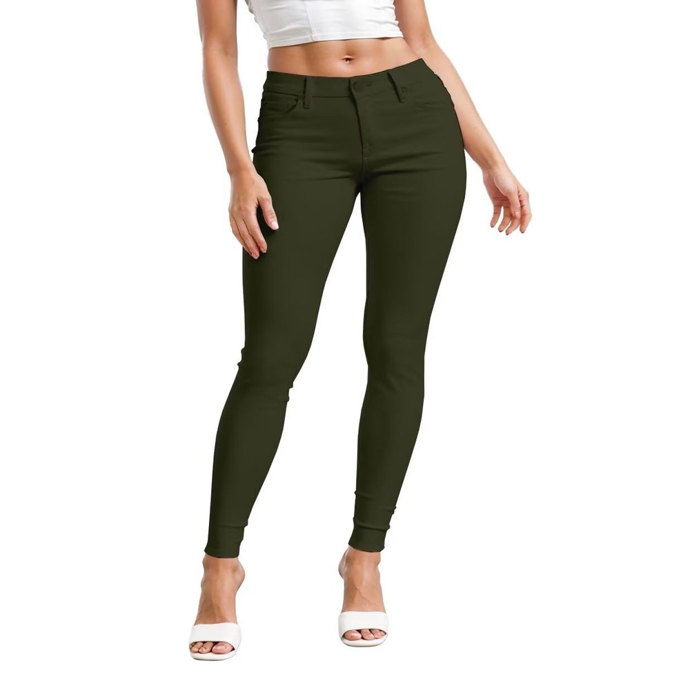 Hybrid & Company Womens Hyper Ultra Stretch Comfy Skinny Leg Work Casual Pants P44876SKX Olive 3X