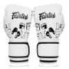 Fairtex BGV14 Muay Thai Boxing Microfibre Gloves for Men, Women, Kids | MMA Gloves, Kickboxing, Gym, Workout | Premium Quality, Light Weight & Shock Absorbent Boxing Gloves- (White Graffiti/12oz) view 3