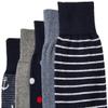 Amazon Essentials Men's Comfortable Patterned Cotton Crew Dress Socks, 5 Pairs, Blue/Red/Grey, 8-12 view 2
