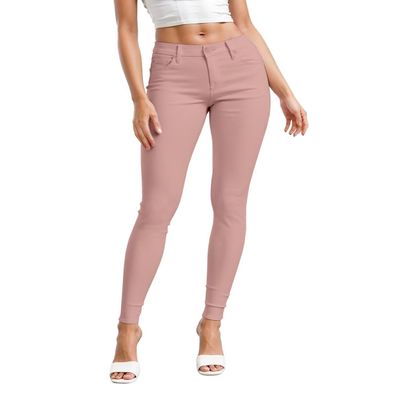 Hybrid & Company Womens Hyper Ultra Stretch Comfy Skinny Leg Work Casual Pants P44876SKX Dusty Rose 1X