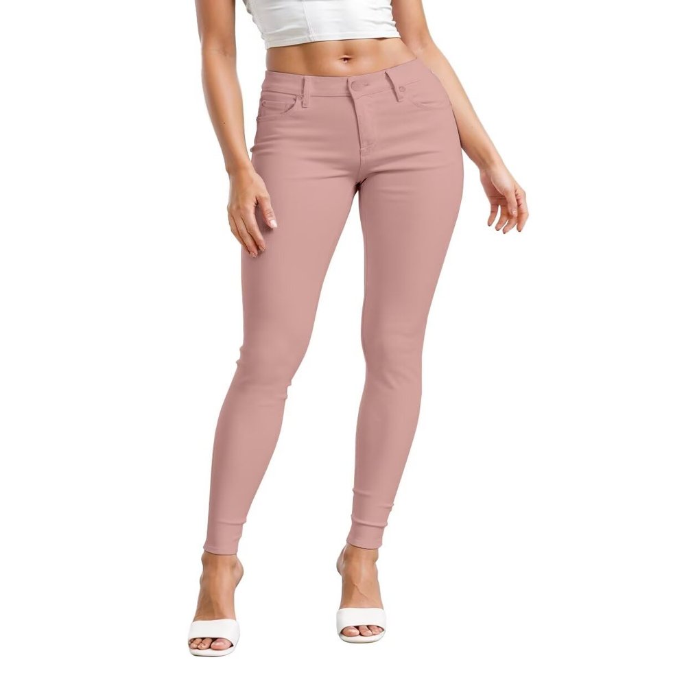 Hybrid & Company Womens Hyper Ultra Stretch Comfy Skinny Leg Work Casual Pants P44876SKX Dusty Rose 1X