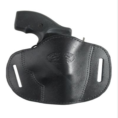 Barsony Black Leather Pancake Slide Holster for Taurus 94; 905 Right