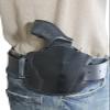 Barsony Black Leather Pancake Slide Holster for Taurus 94; 905 Right view 2